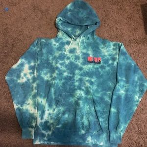 artist union blue tie-dye arizona hoodie